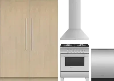 5 Piece Package Includes Refrigerator, Freezer, Range, Hood And Dishwasher